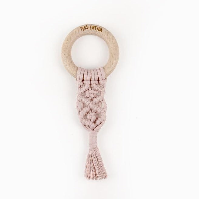 Mordedor Sia macramé rosa MrsErtha