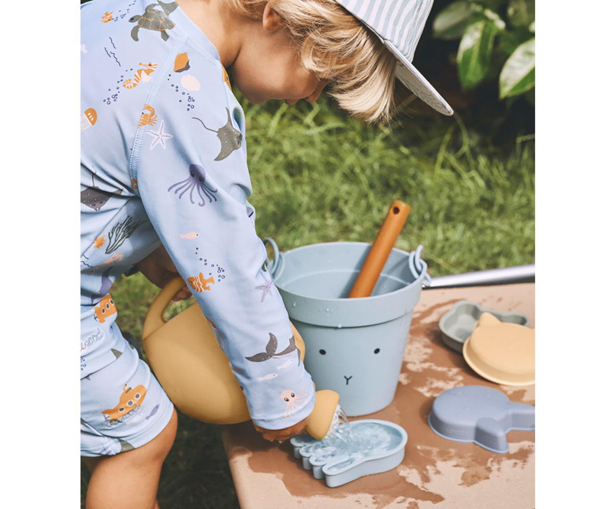 Cubo de playa Linda Blue Wave Liewood