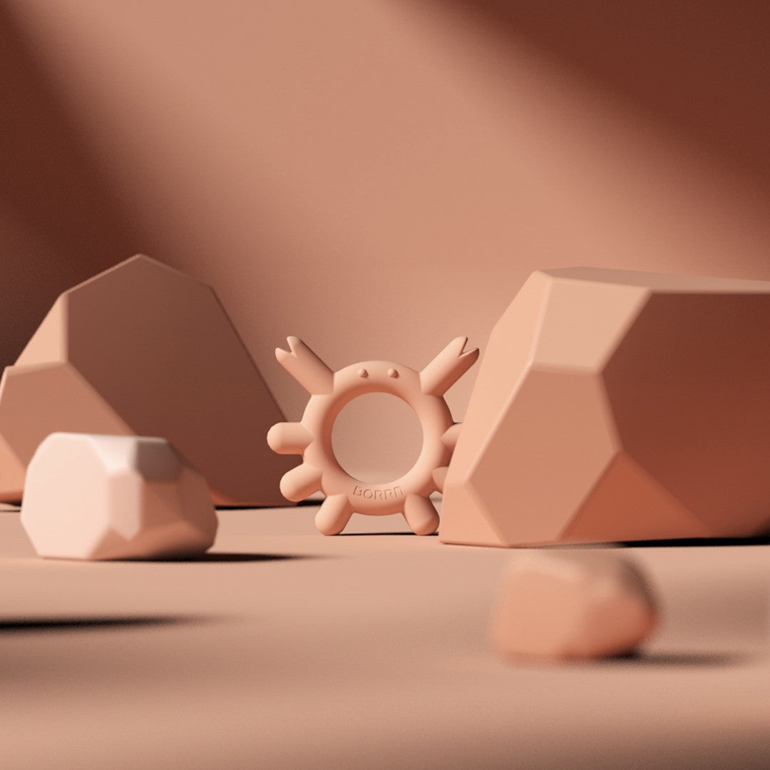 Mordedor de silicona Borrn Cangrejo naranja