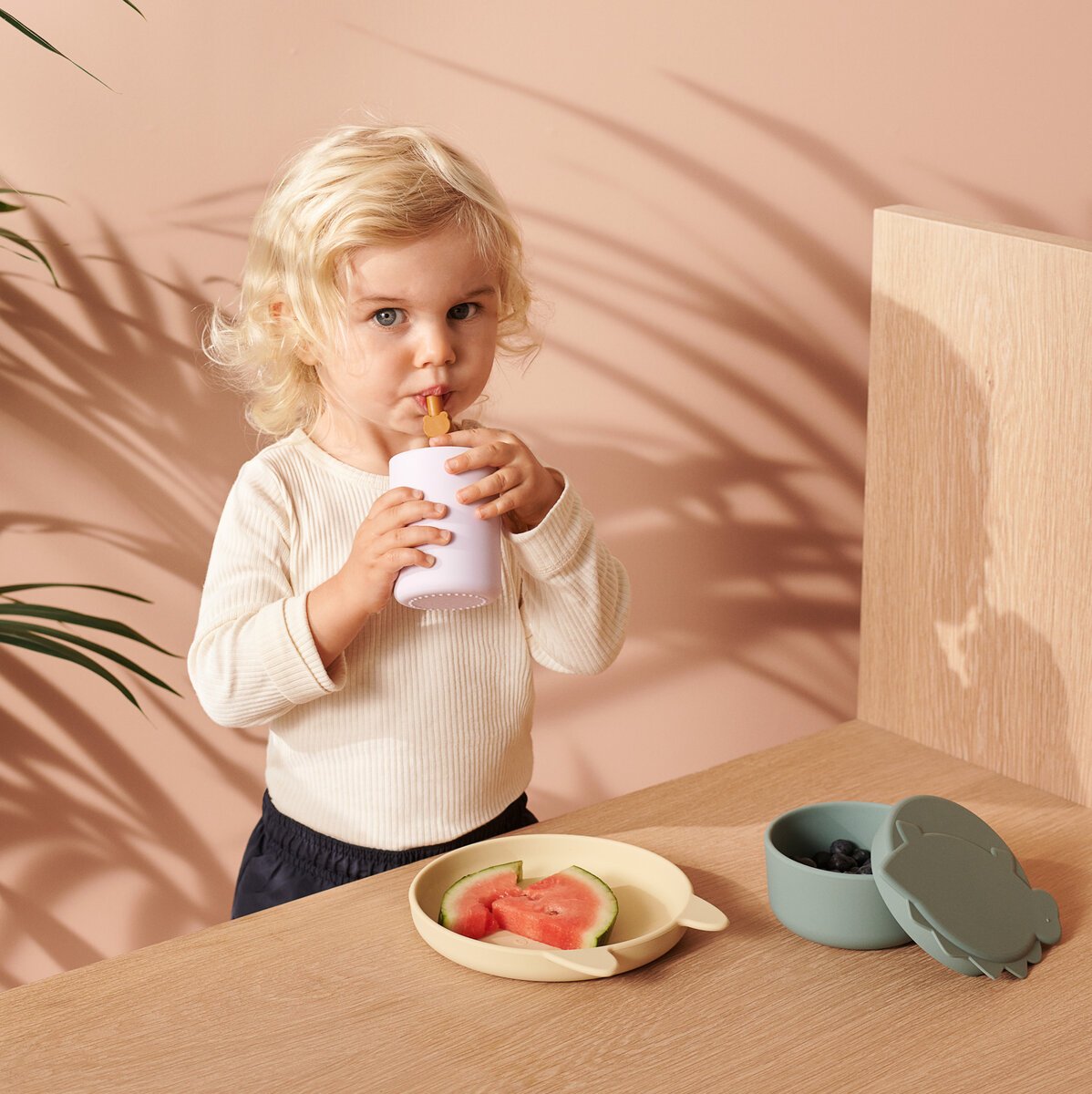 Set de 10 Pajitas de Silicona Badu | Rosa Mix Liewood