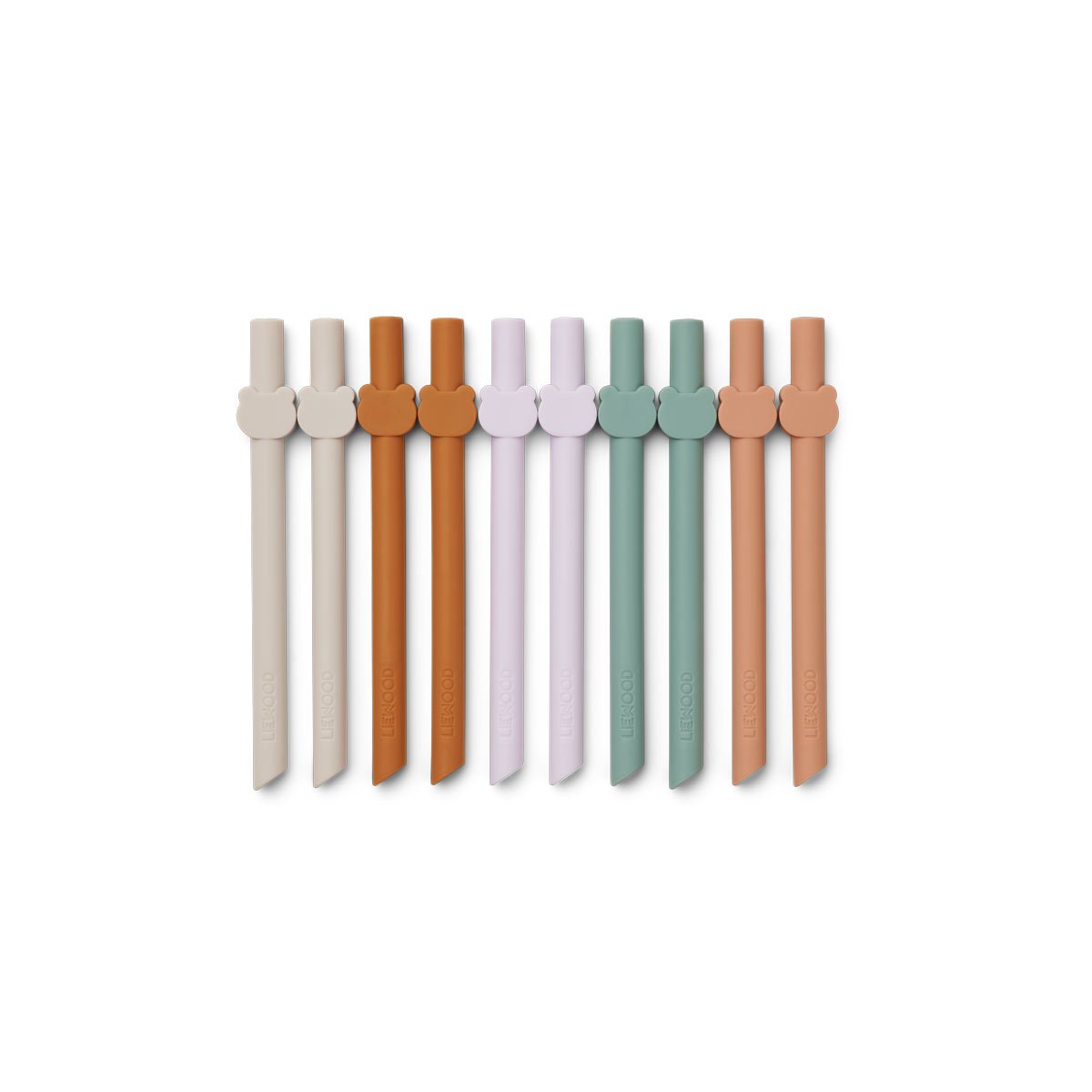 Set de 10 Pajitas de Silicona Badu | Multi Mix Liewood