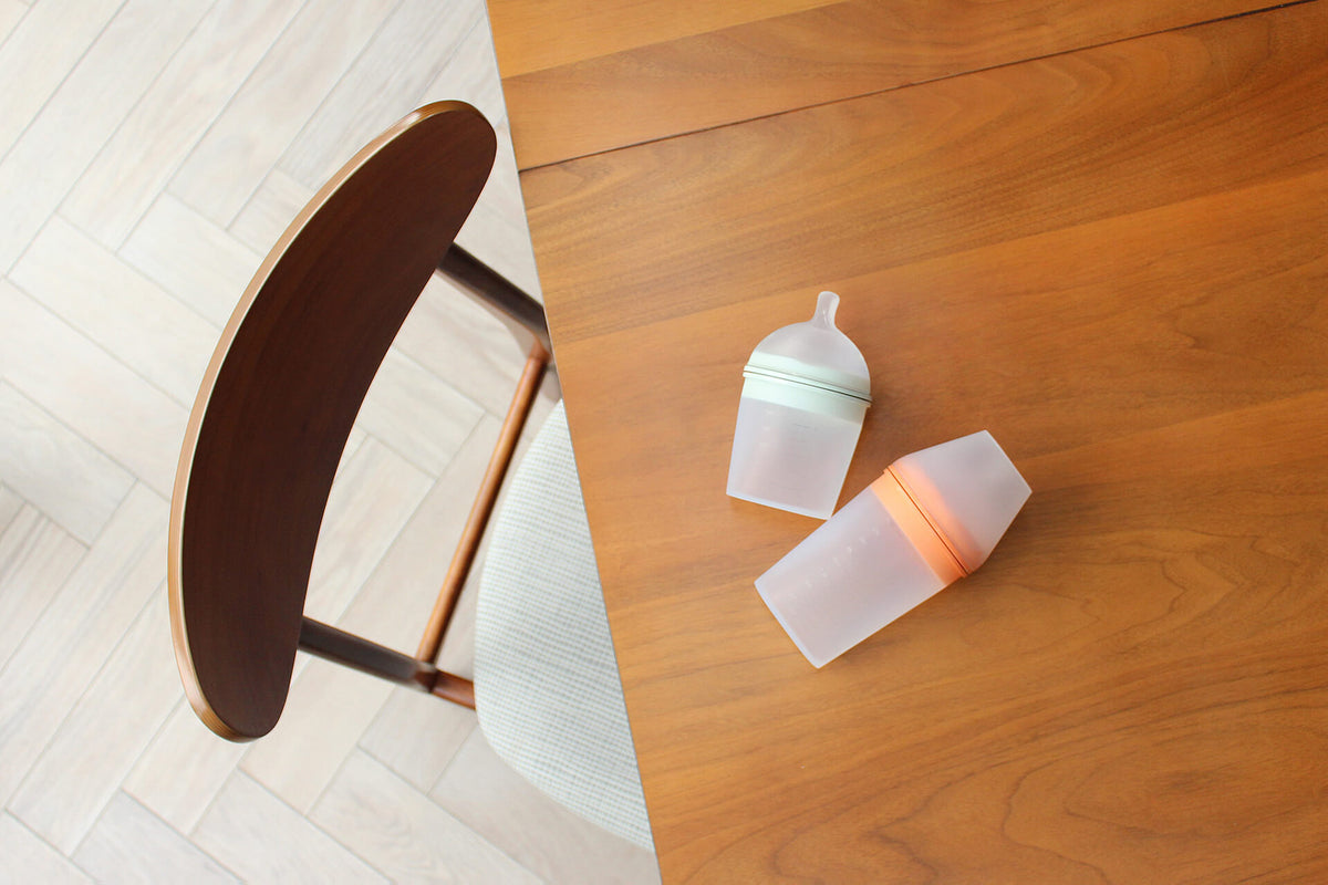 Biberón de silicona Borrn 240 ml naranja