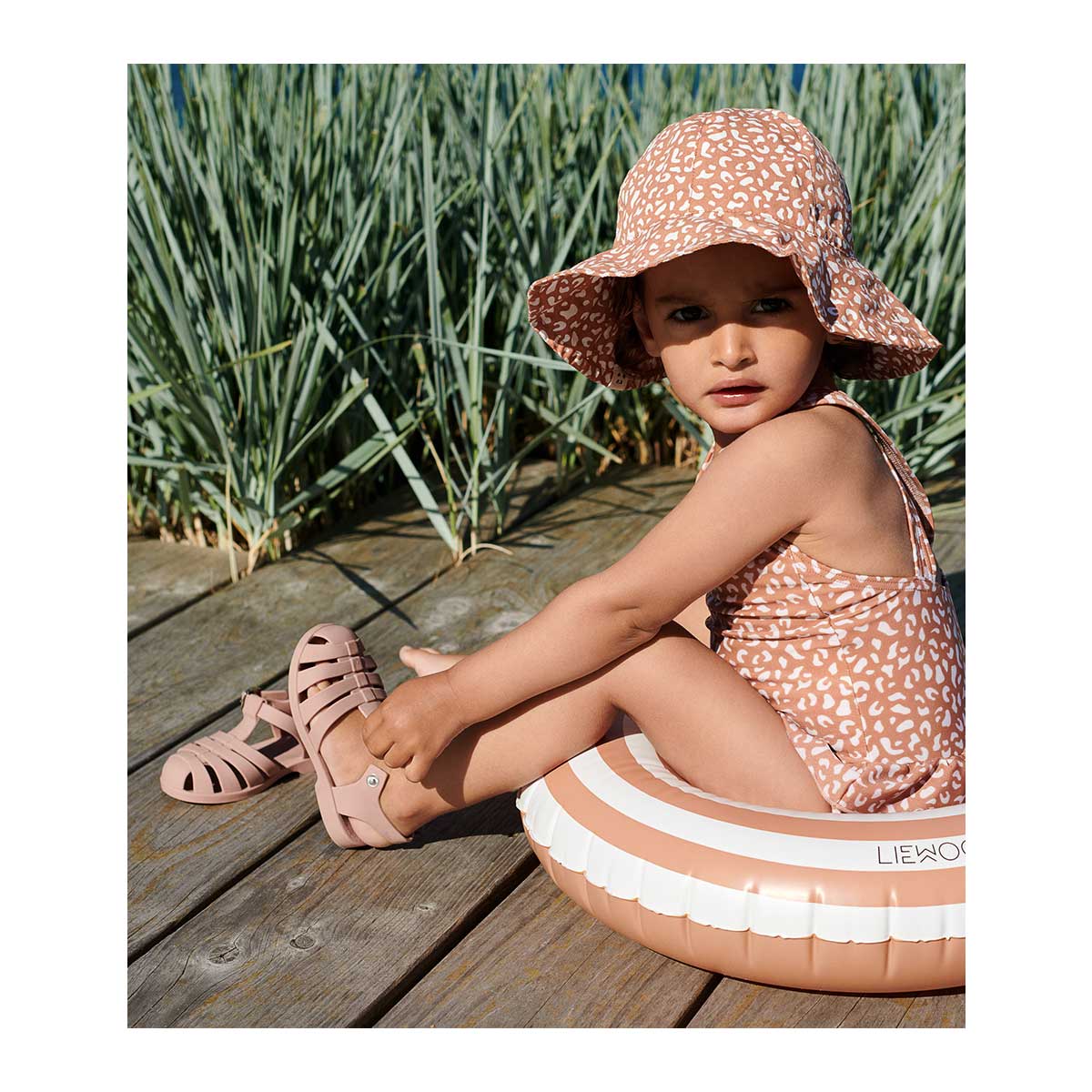 Sandalias Cangrejeras infantil Bre Dark rose de Liewood