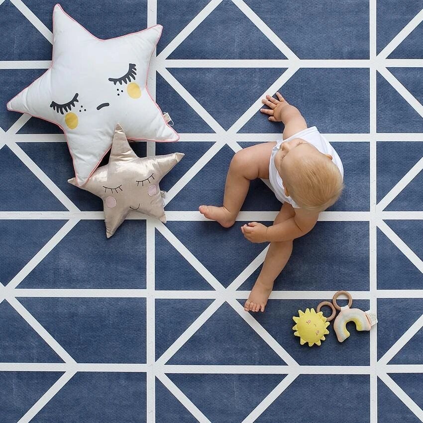 Alfombra de juego Toddlekind Nordic Azul Petróleo