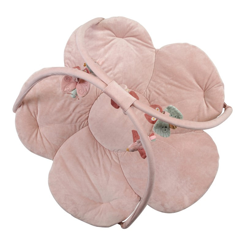 Alfombra de juego flores y mariposas rosa Little dutch