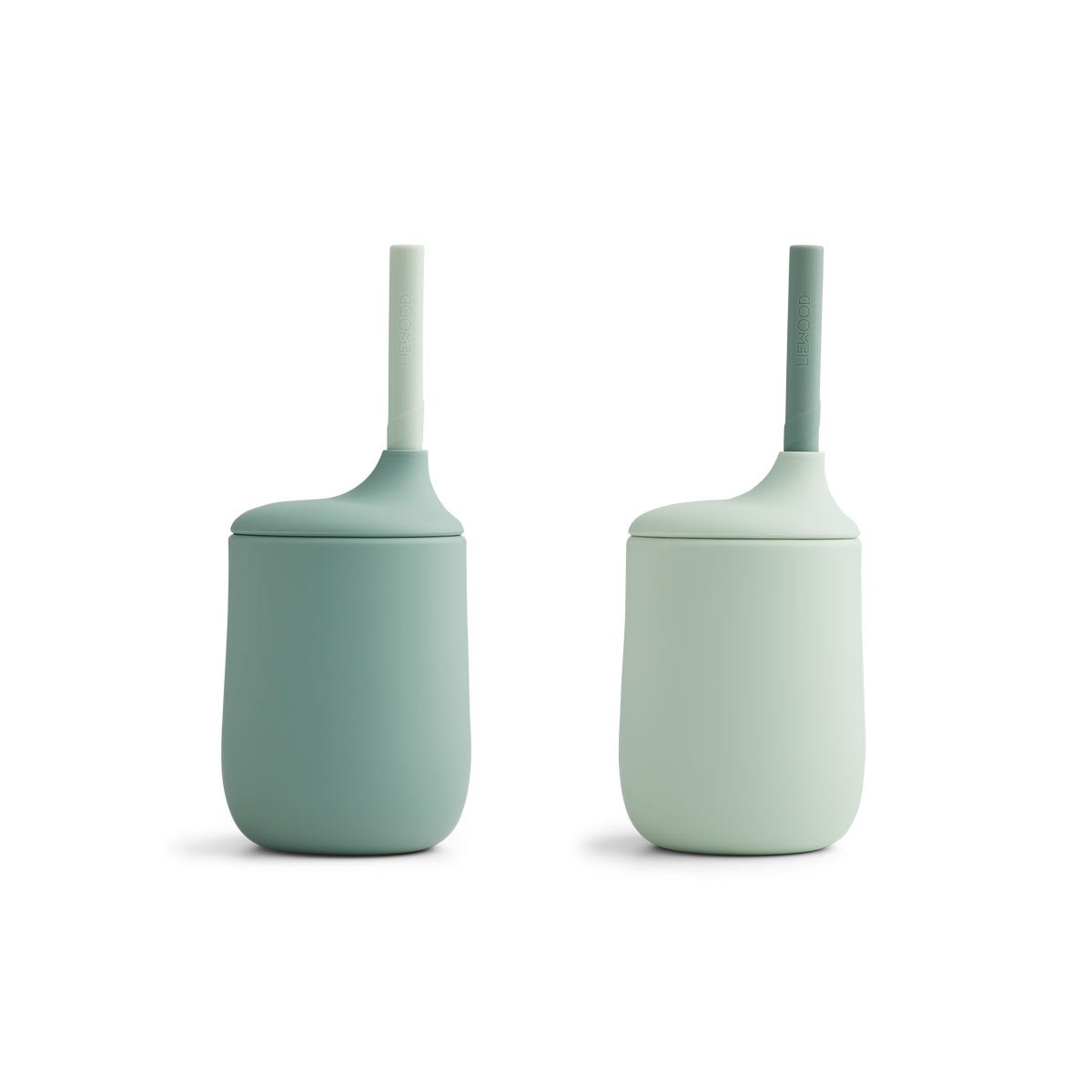 Pack de 2 Vasos con pajita Ellis Menta mix de Liewood