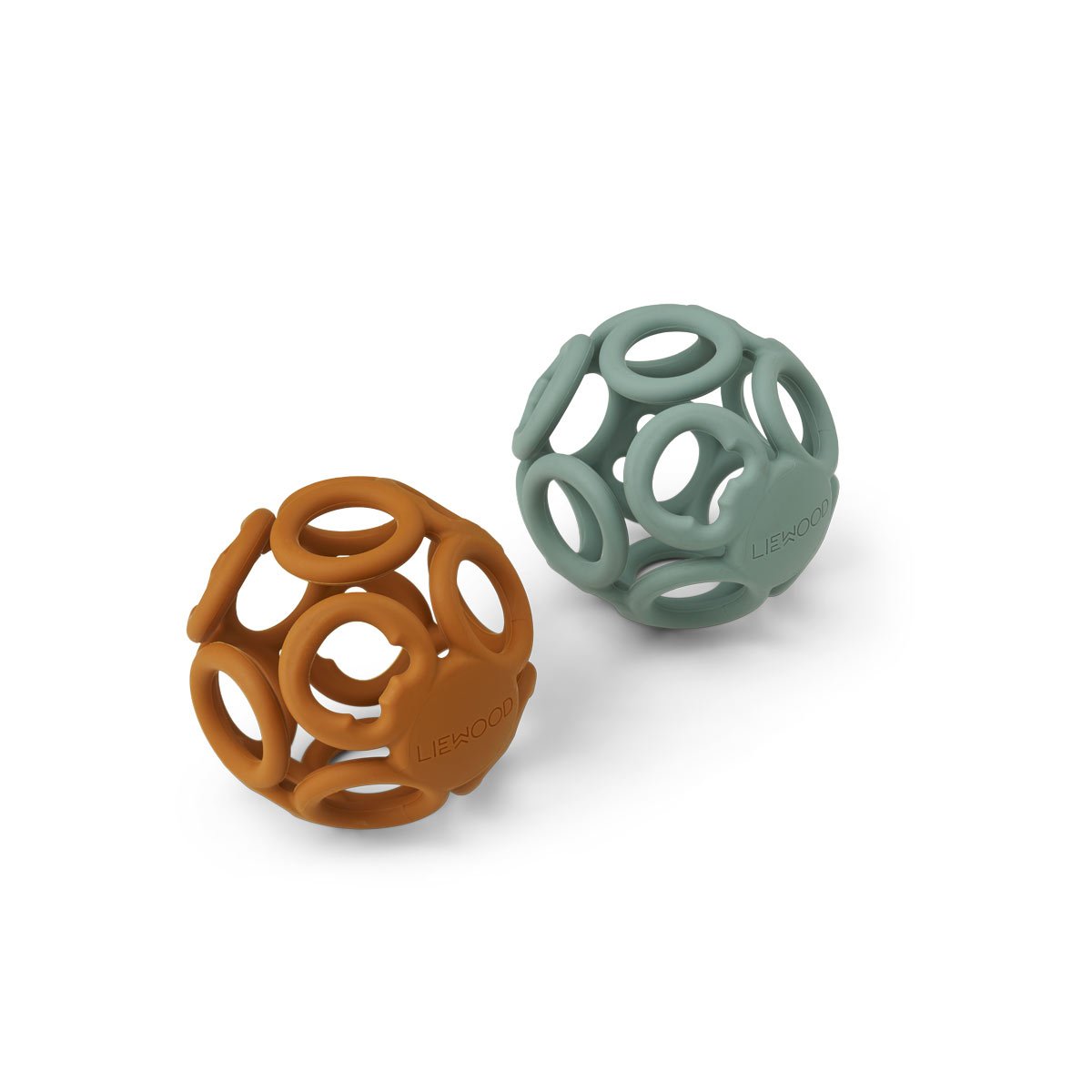 Set de 2 pelotas Pikler Jasmin / Menta y Mostaza Liewood