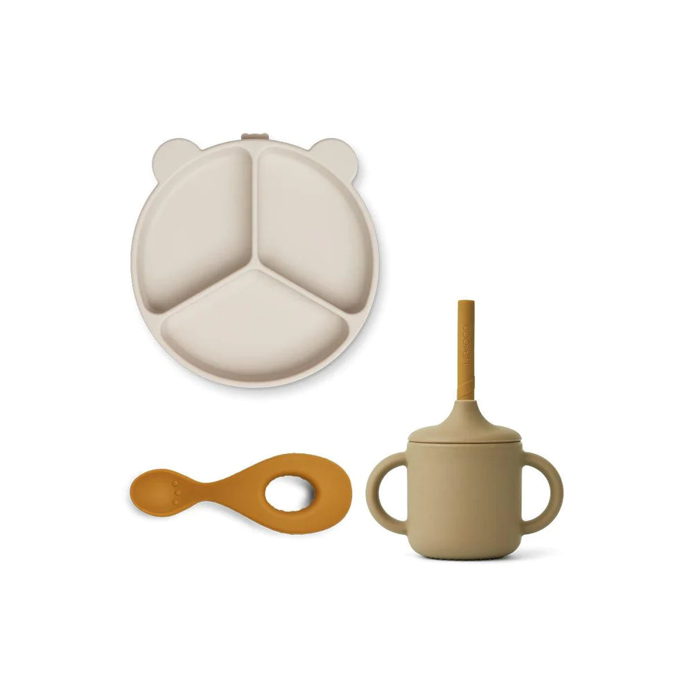Set Vajilla Lance Oat de Silicona Liewood