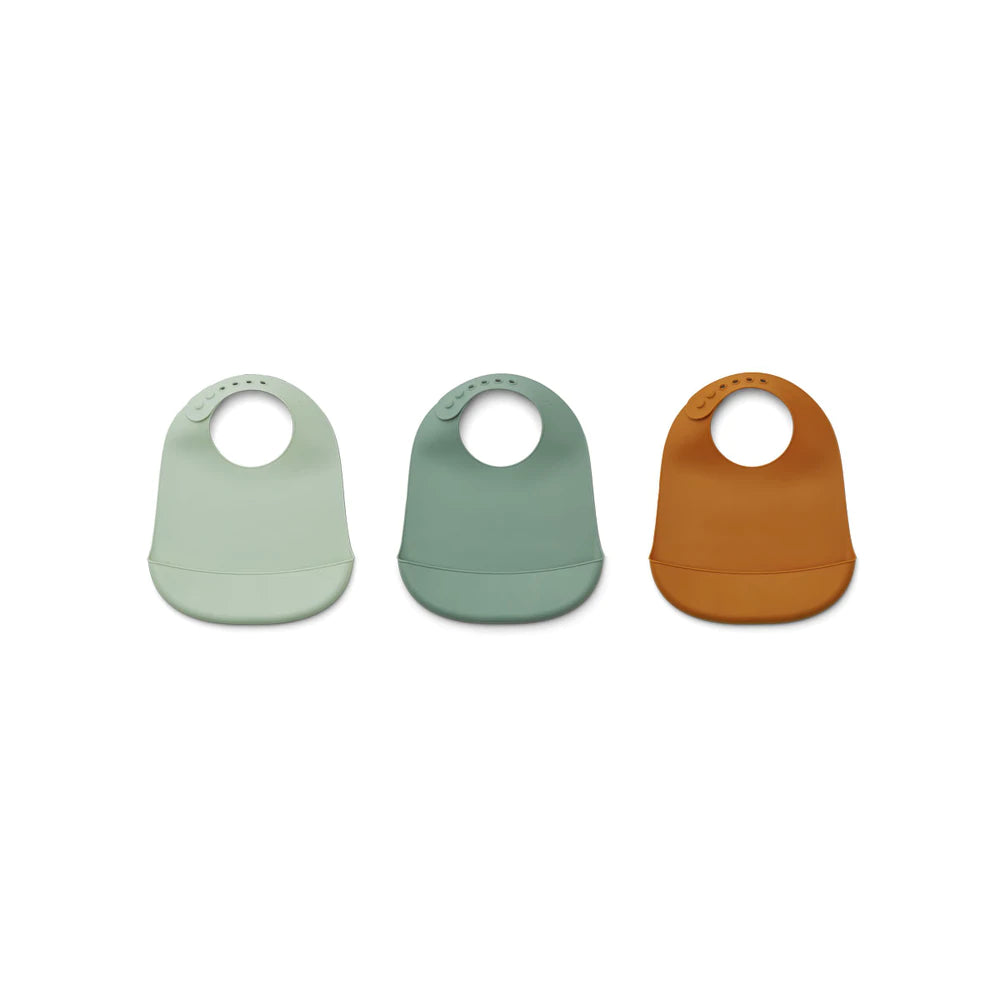 Pack de 3 Baberos de silicona Maru Peppermint Mix Liewood