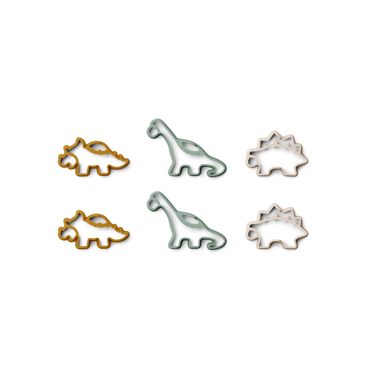 Pack 6 moldes de dinosaurios para tortitas Liewood