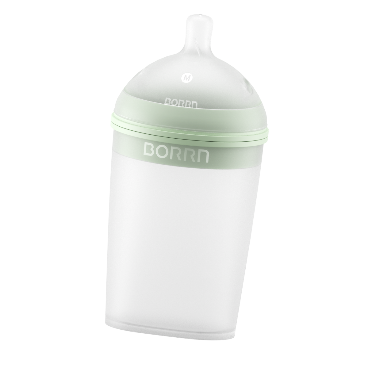 Biberón de silicona Borrn 240 ml verde