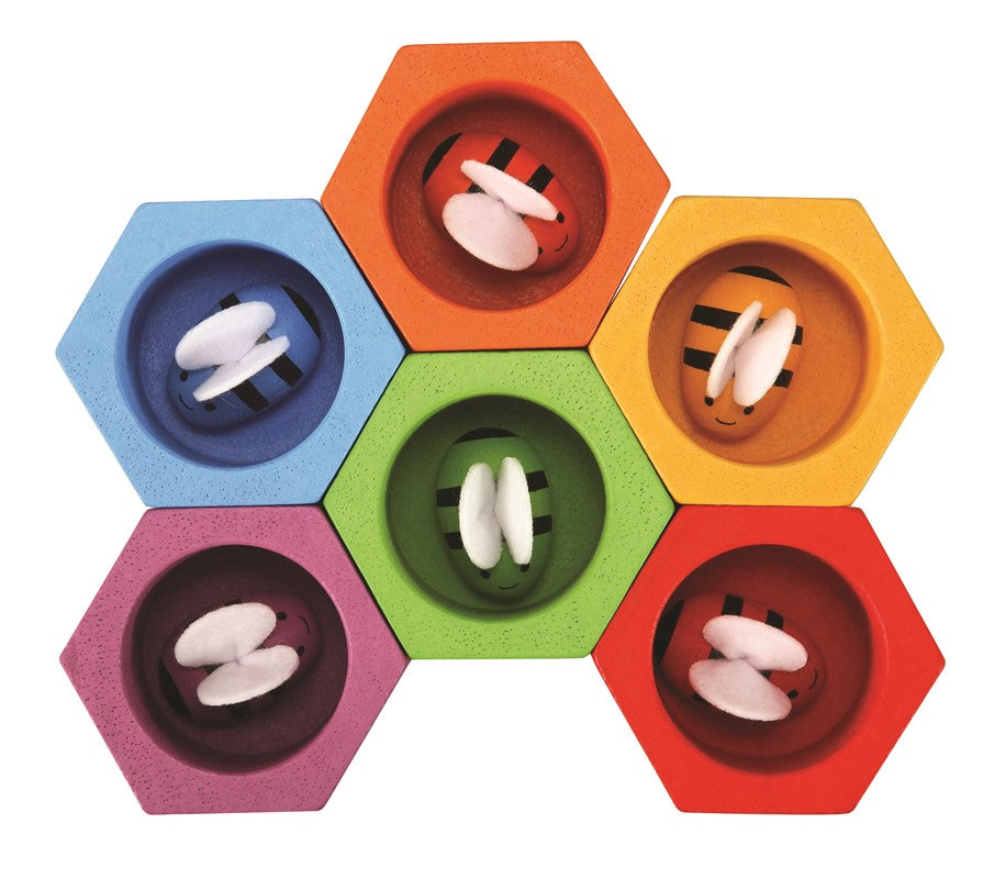 Abejas en la colmena de madera - Plantoys