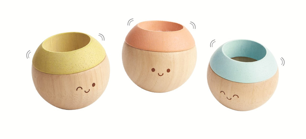 Tentetiesos Bolas de madera sensoriales - Plantoys