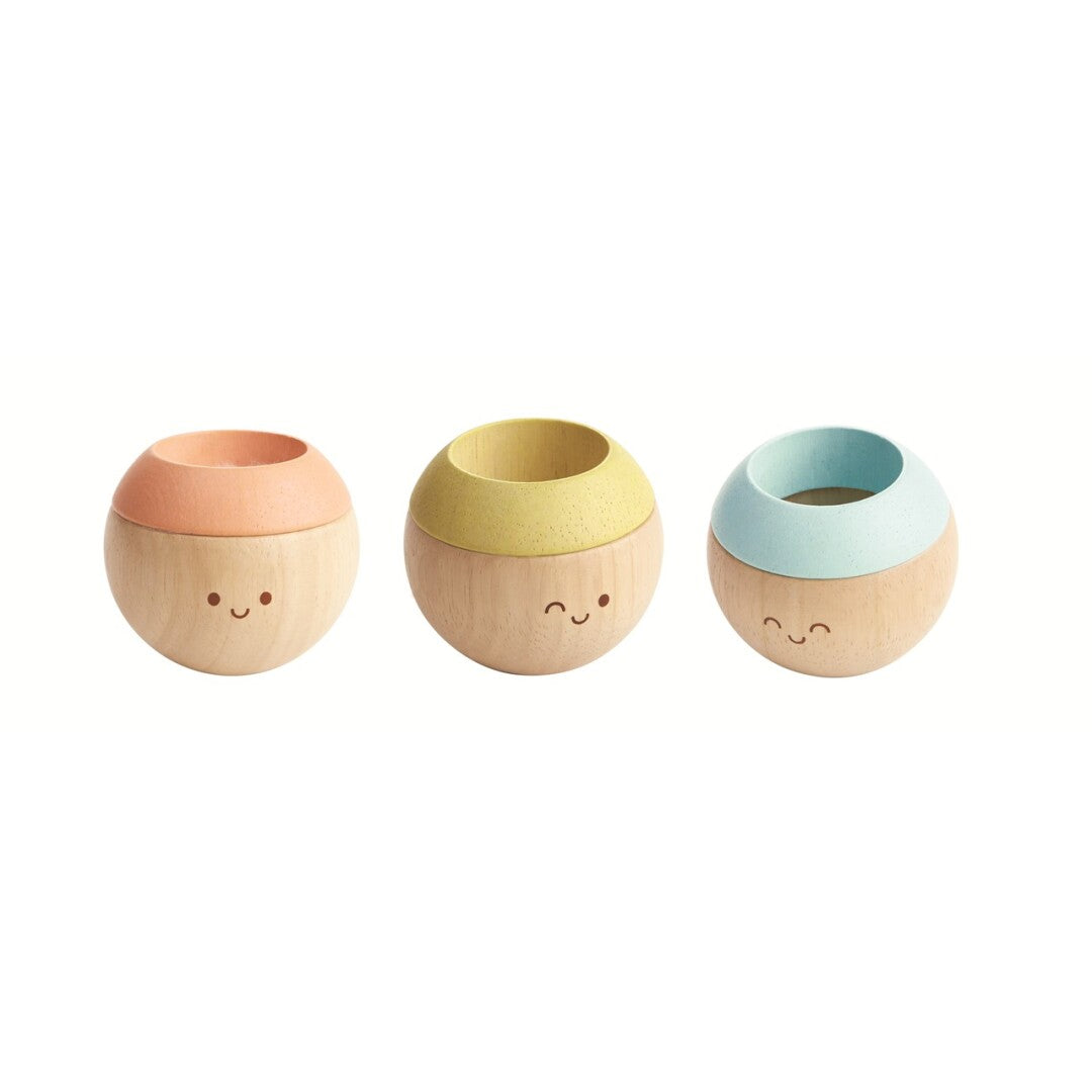 Tentetiesos Bolas de madera sensoriales - Plantoys