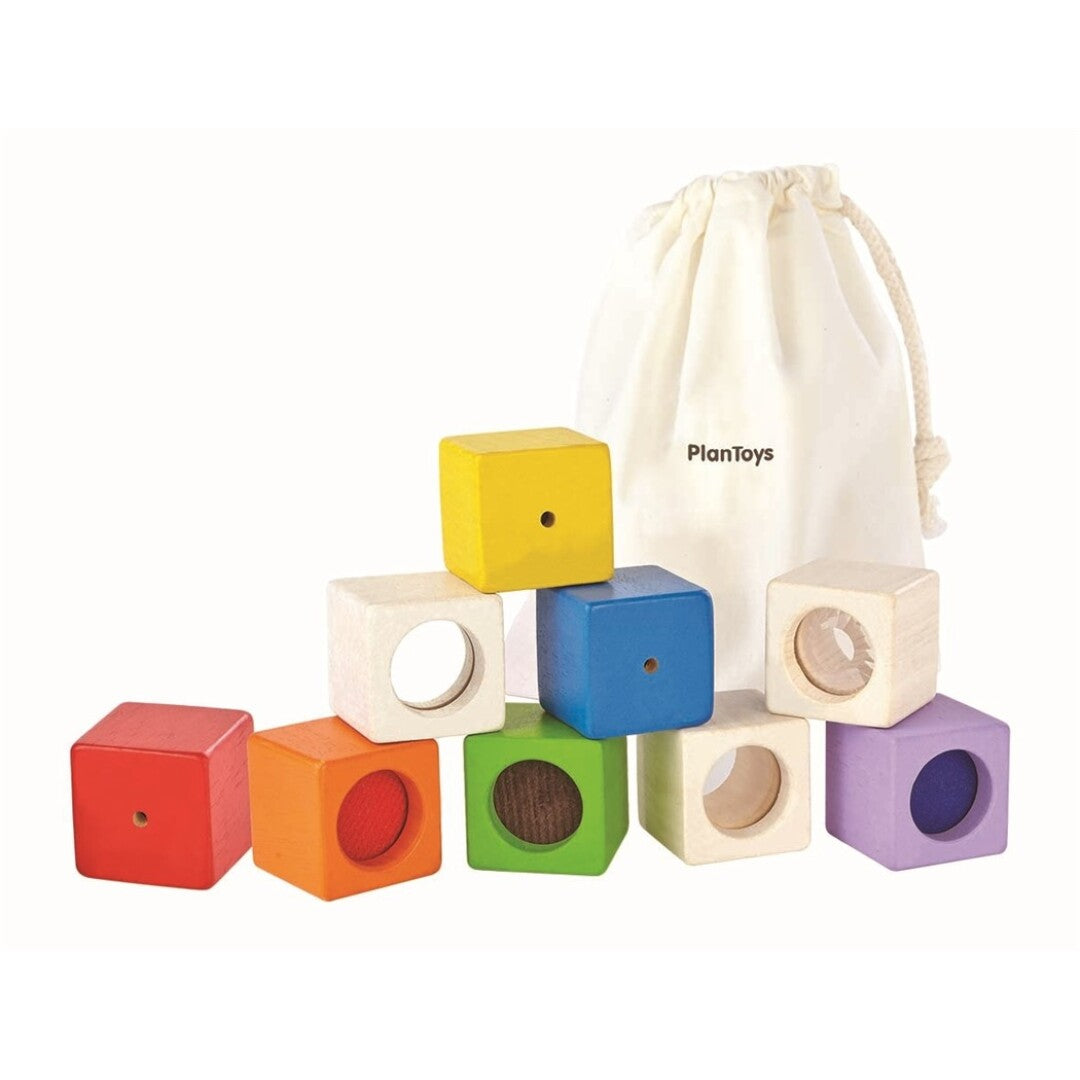 Bloques de madera sensoriales - Plantoys