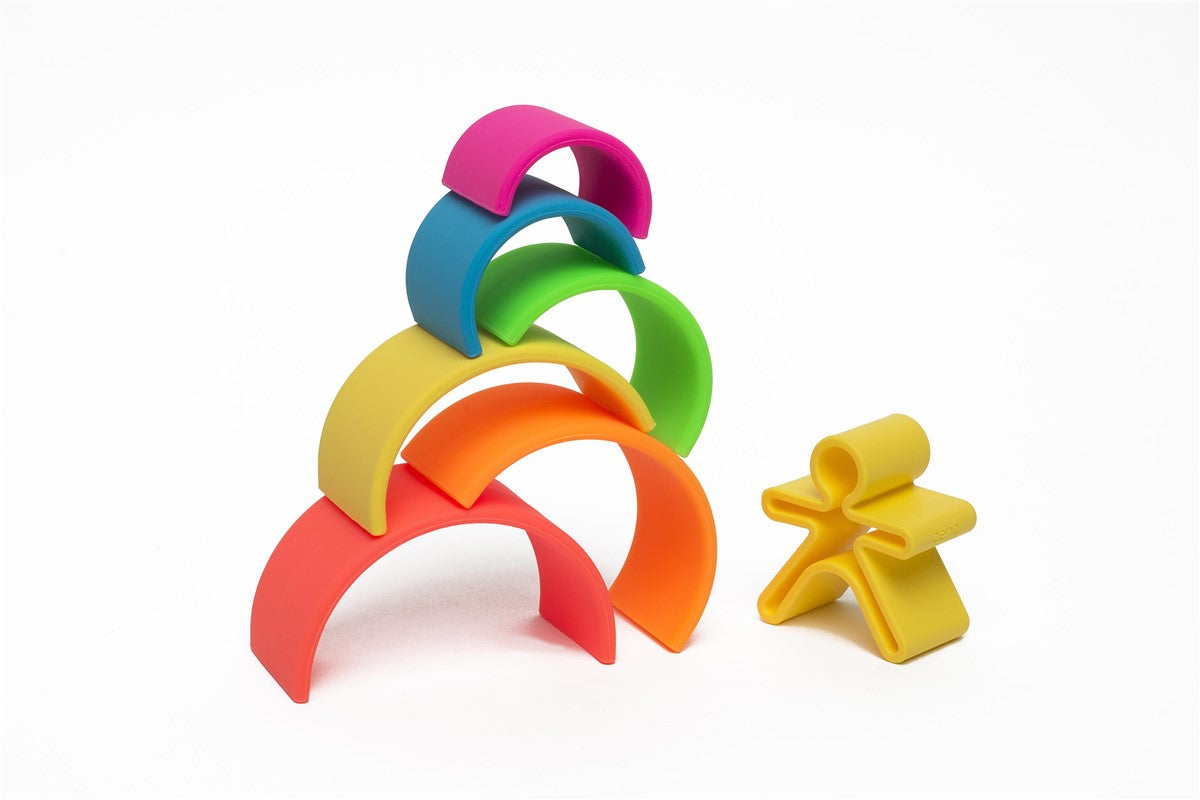 Arco iris Dena de colores neón