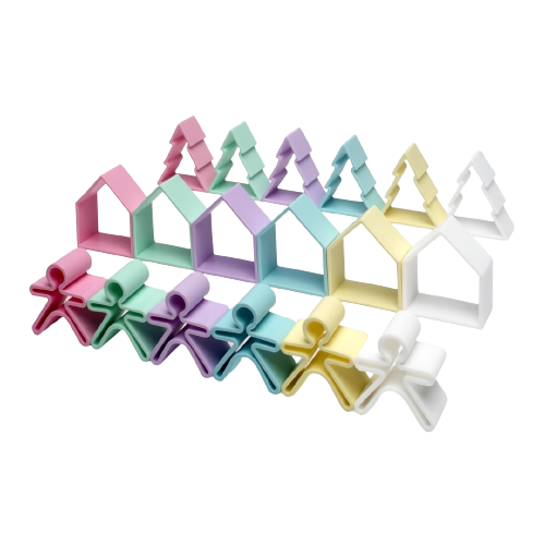 Kit Dena 6 Kids + 6 Houses + 6 Trees colores Pastel