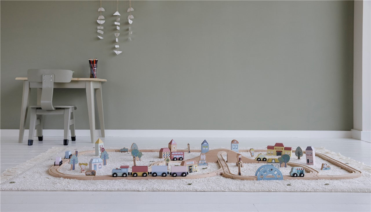 Ciudad sistema de trenes de madera de Little Dutch