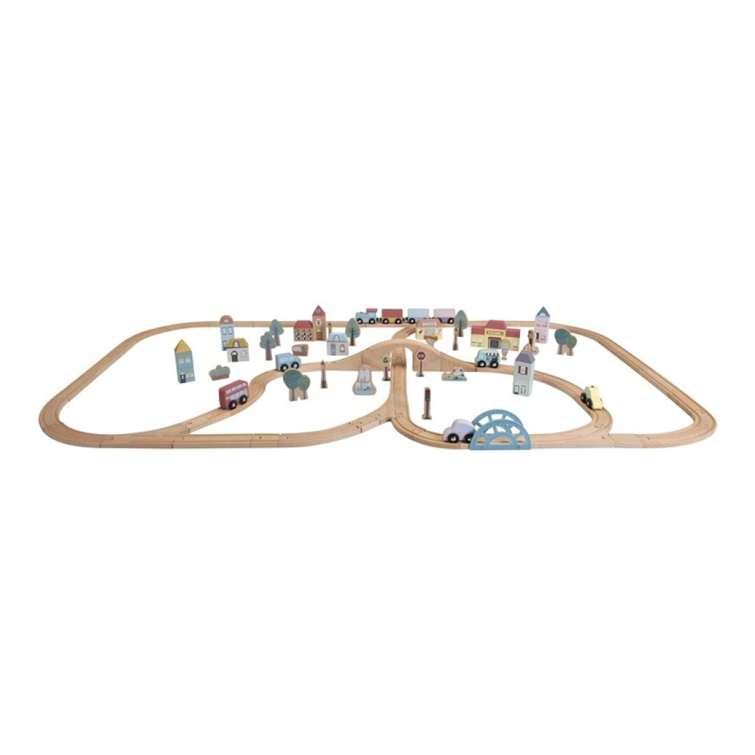 Ciudad sistema de trenes de madera de Little Dutch