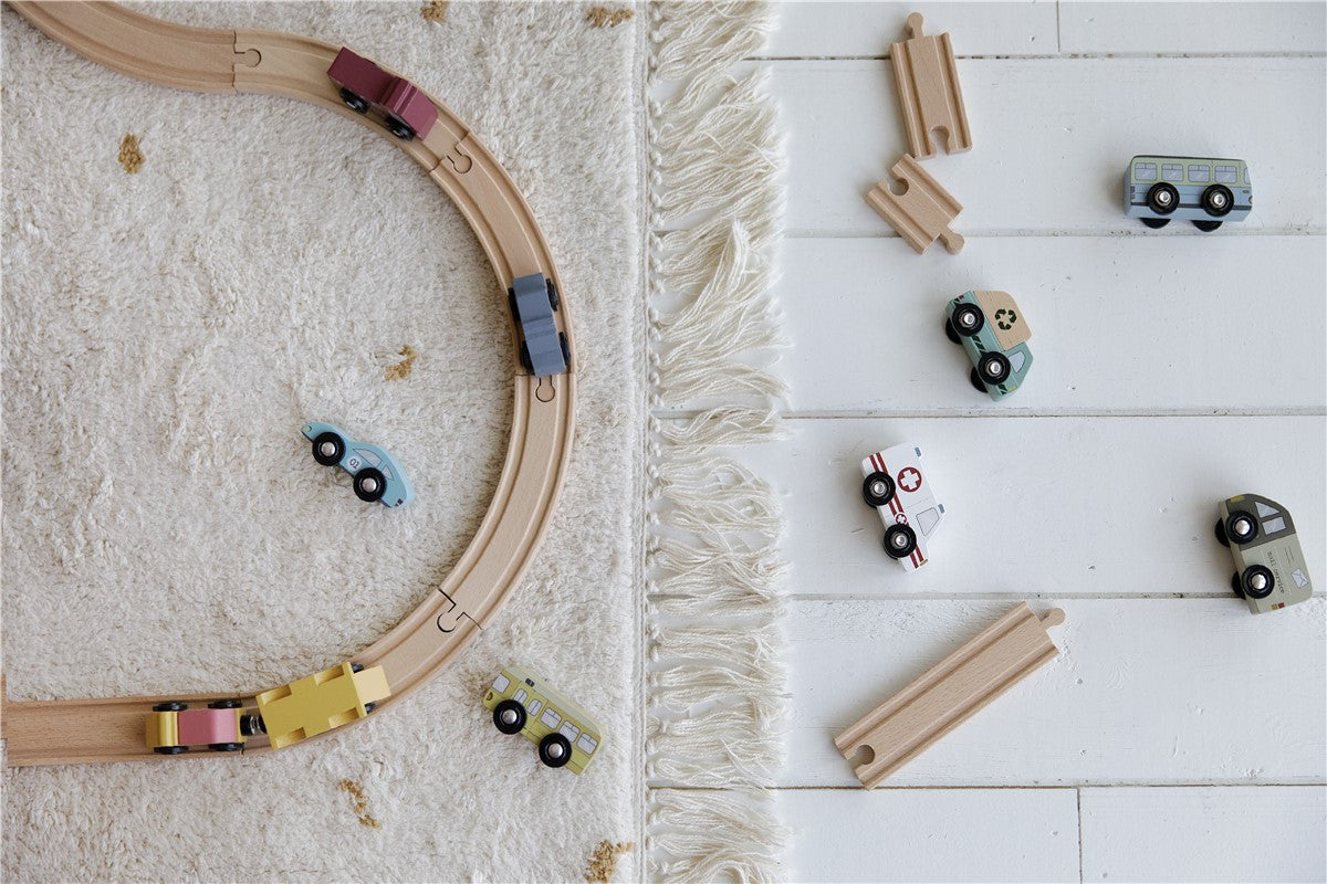 Pack de 9 Vehículos de madera de Little Dutch