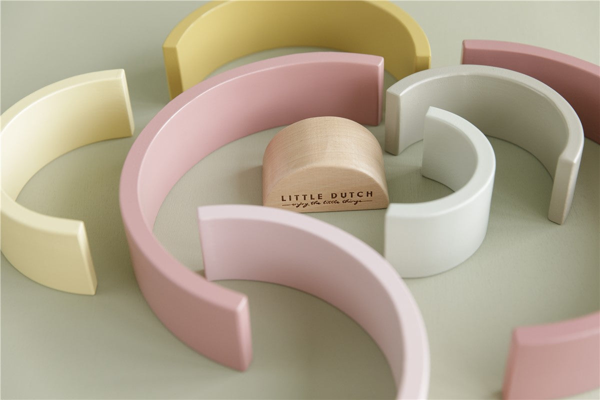 Arcoiris de madera fairy garden Rosa Little Dutch