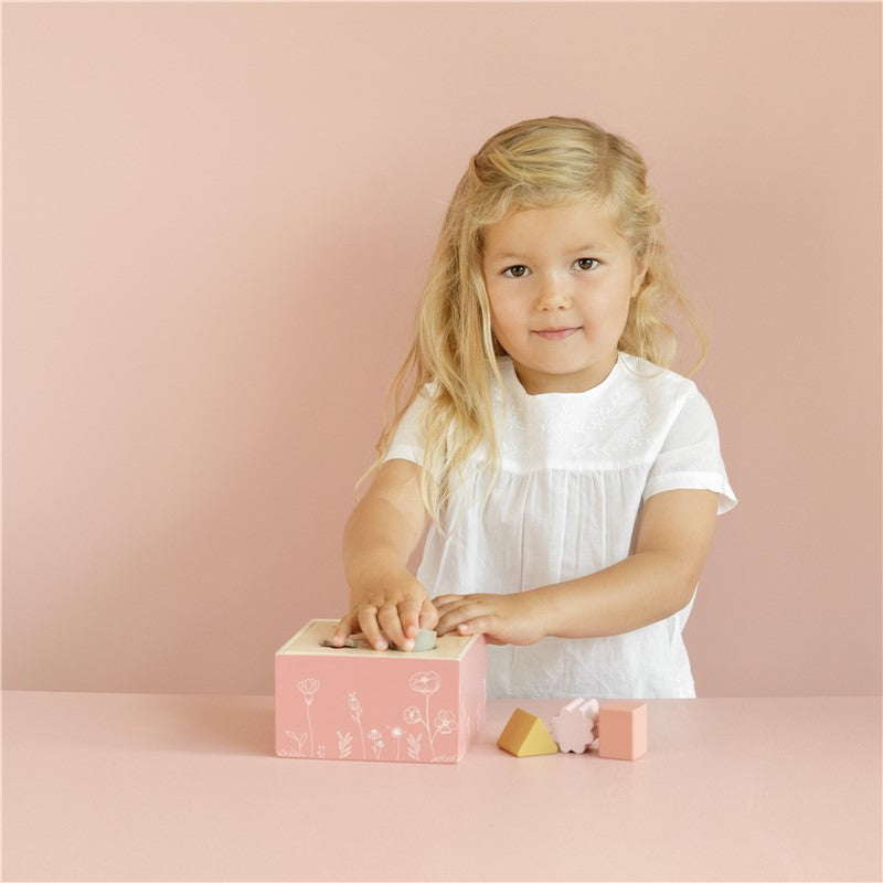 Encajable de madera formas geométricas Flores Rosa de Little Dutch