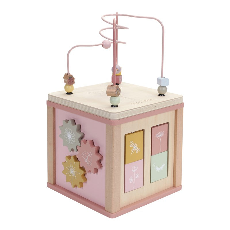Cubo de actividades Fairy Garden rosa de Little Dutch