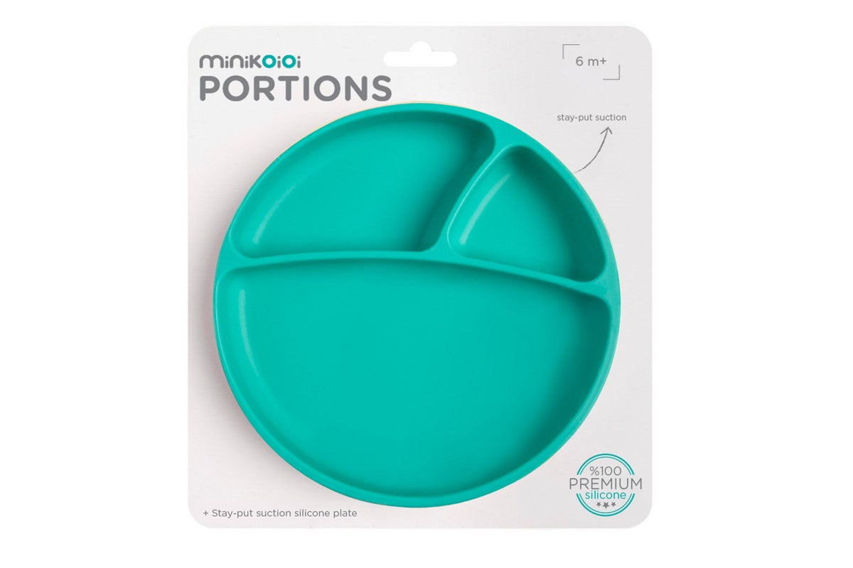 Portions Plato verde mauricio de 3 secciones de MiniKoioi