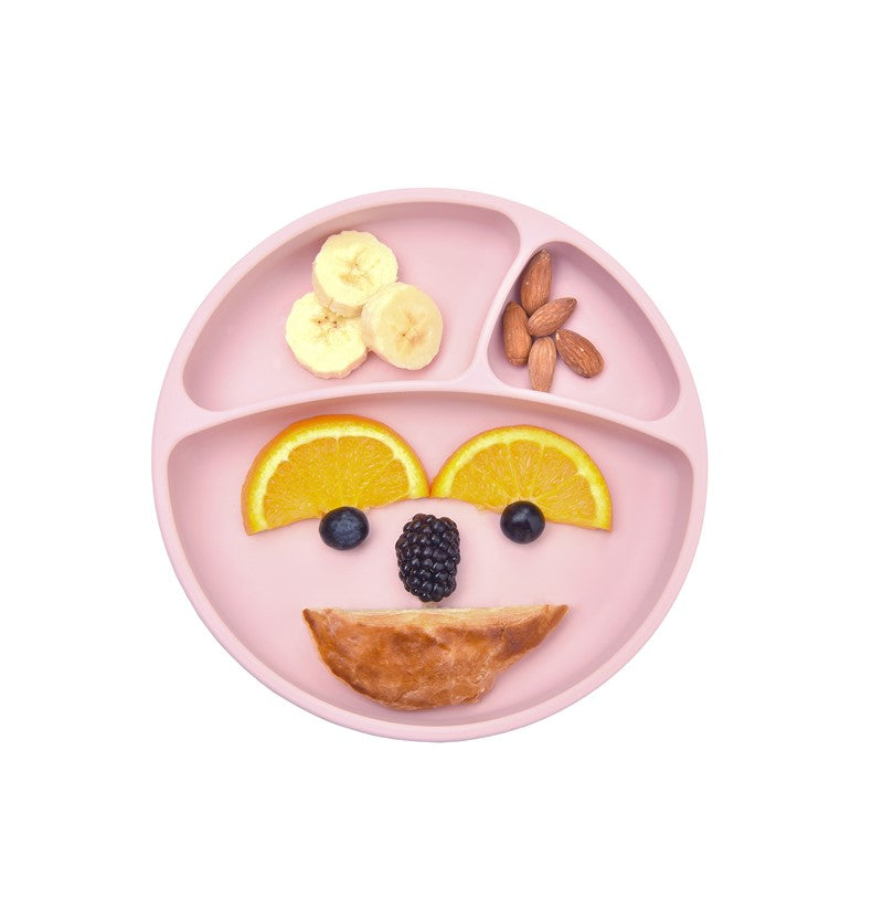 Portions Plato rosa de 3 secciones de MiniKoioi