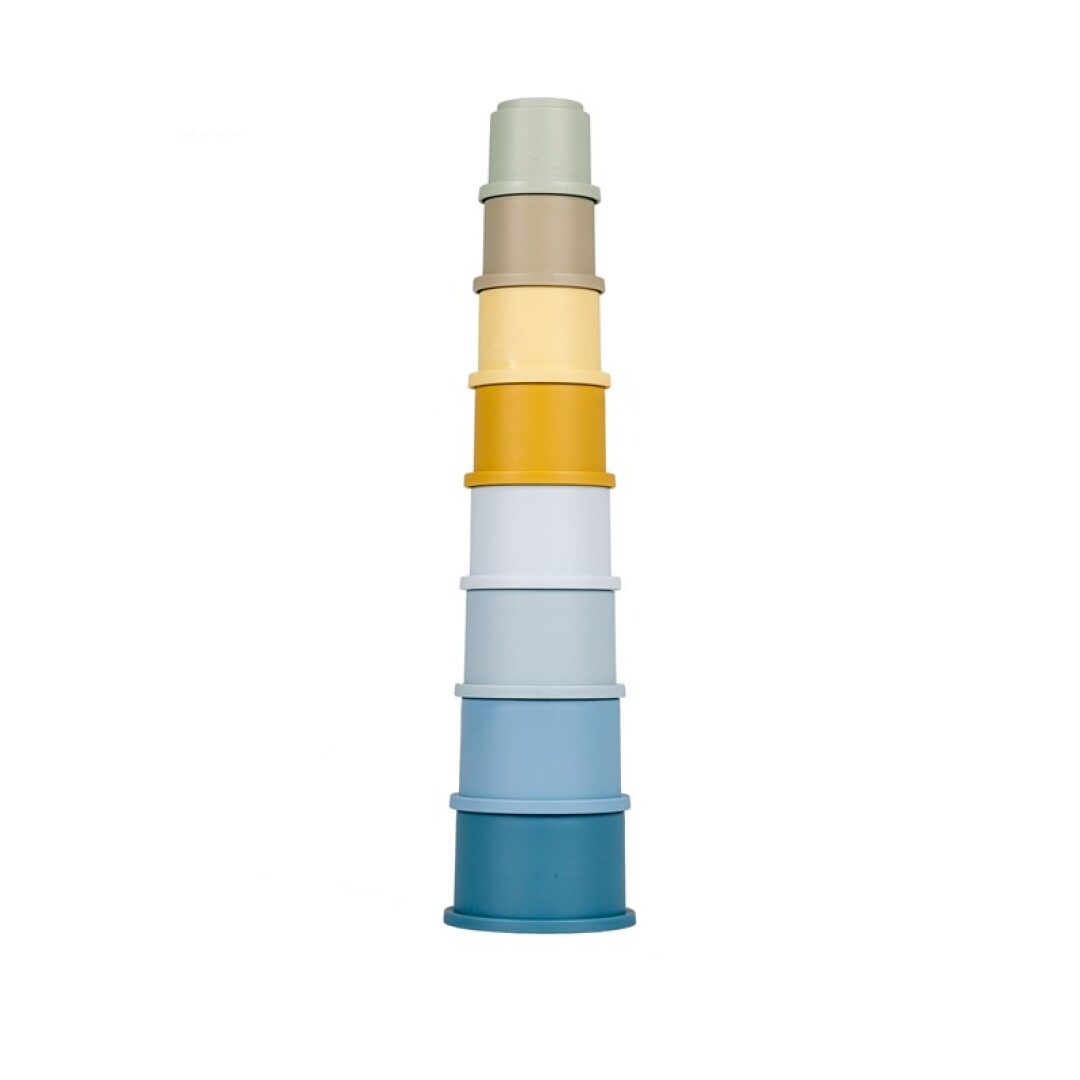 Juego de 8 Cubos Apilables Azul Little Dutch