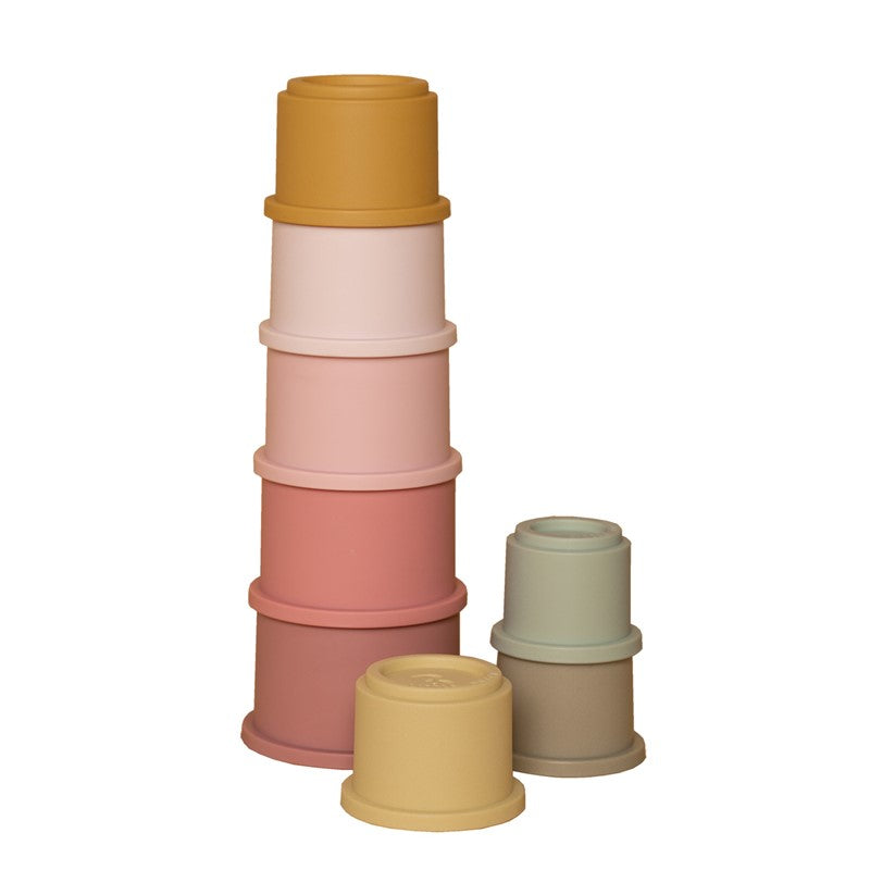 Juego de 8 Cubos Apilables Rosa Little Dutch