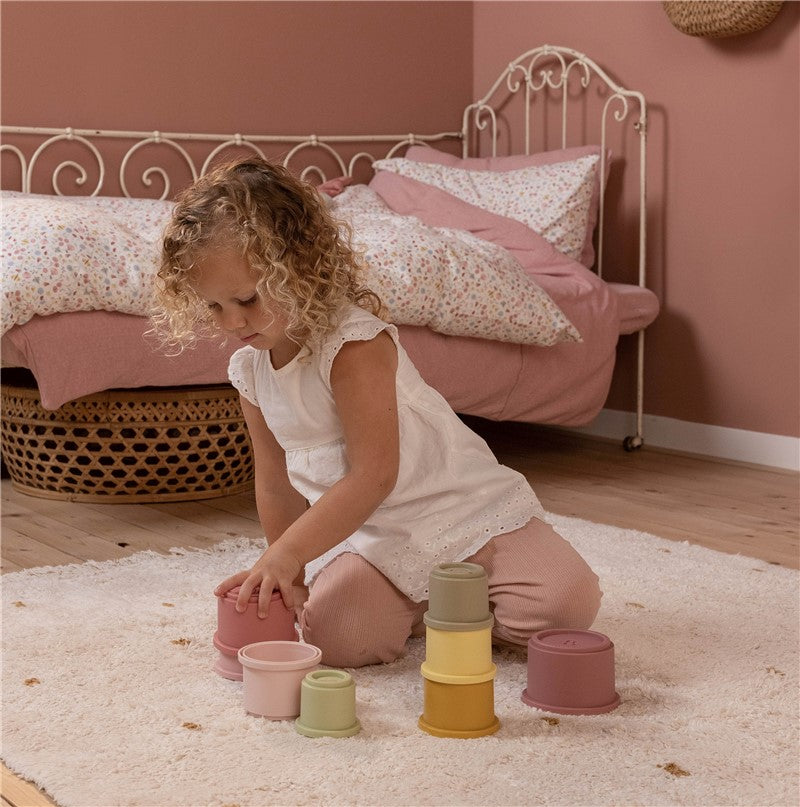 Juego de 8 Cubos Apilables Rosa Little Dutch