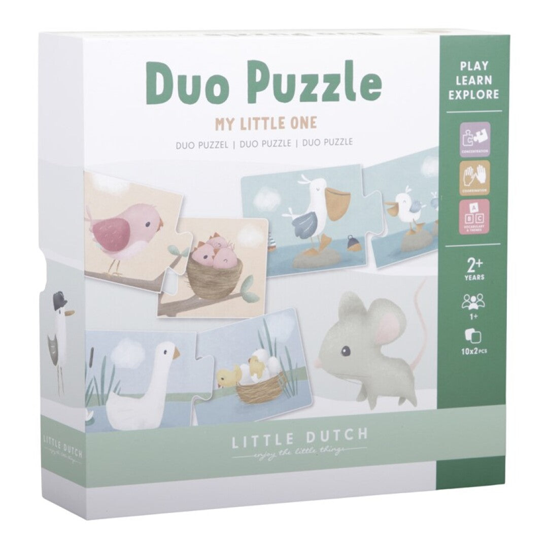 Puzzle Duo animales de Little Dutch