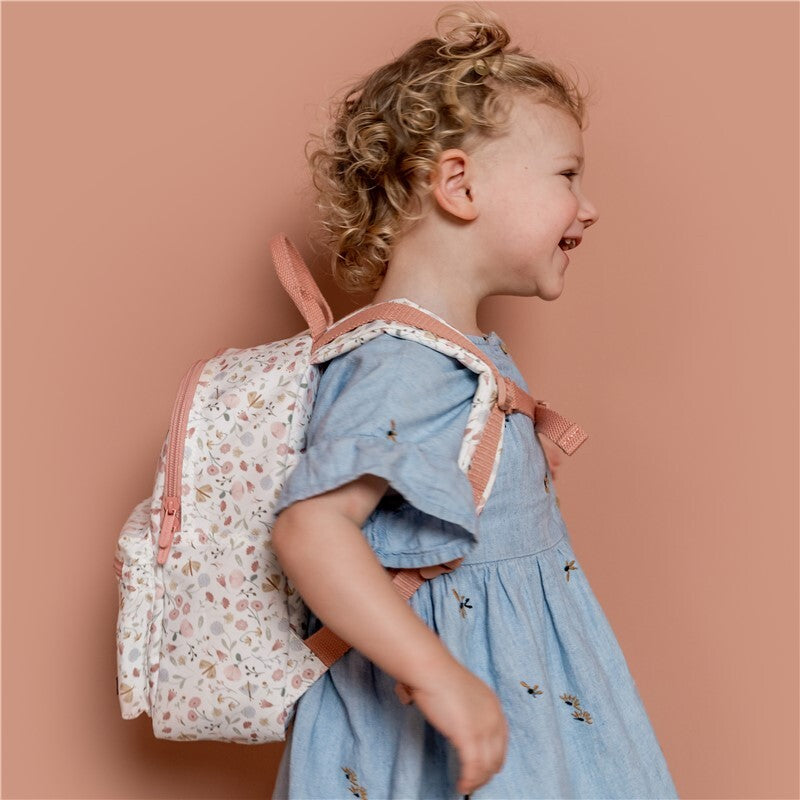 Mochila infantil Flores Rosas de Little Dutch