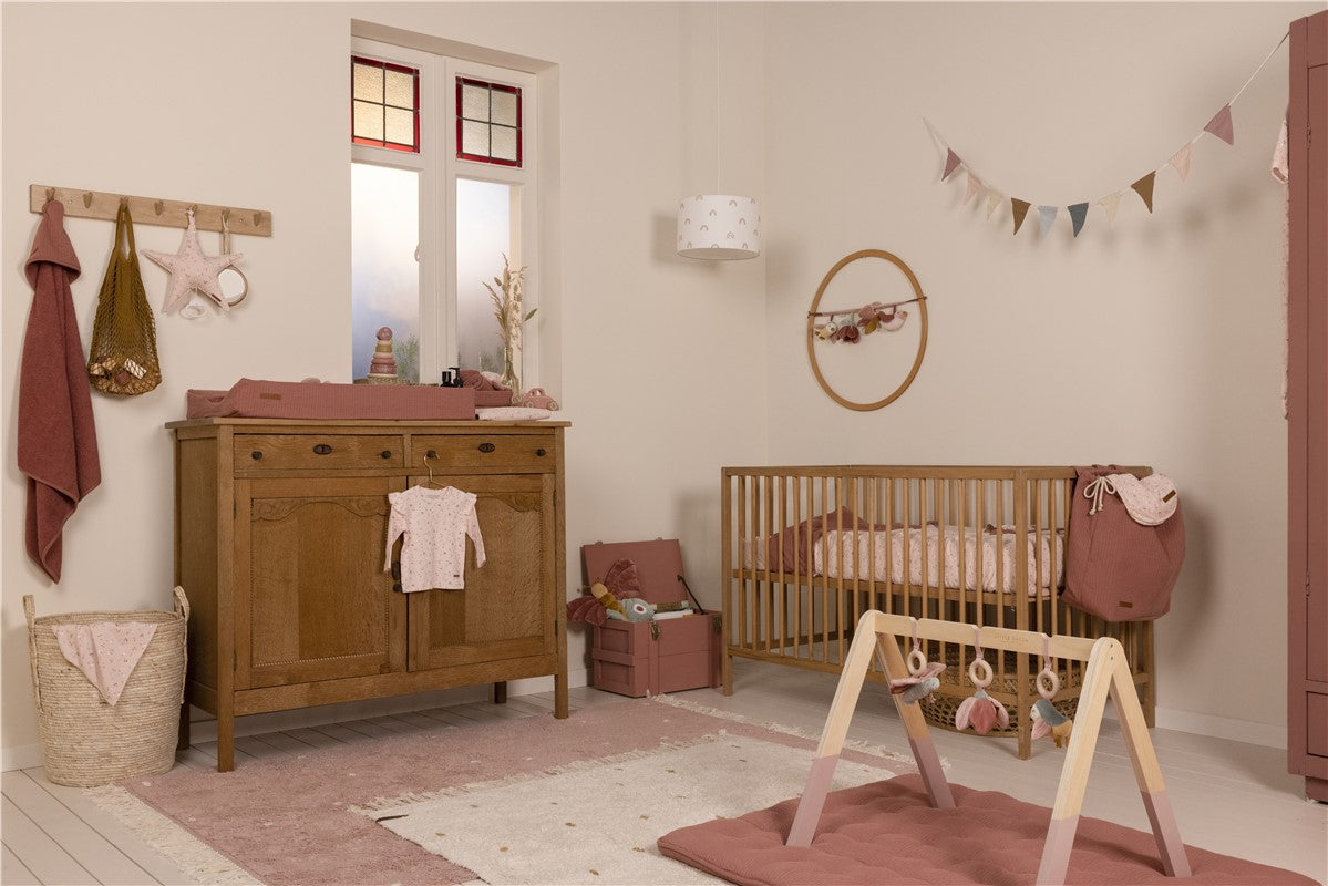 Gimnasio de madera rosa flores y mariposas Little Dutch