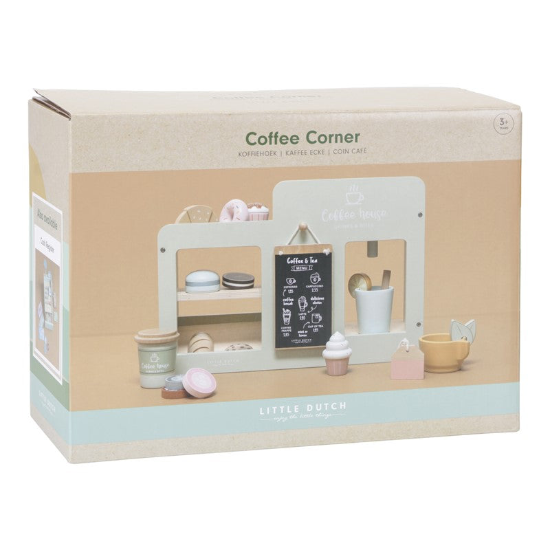 Café corner de madera de Little Dutch
