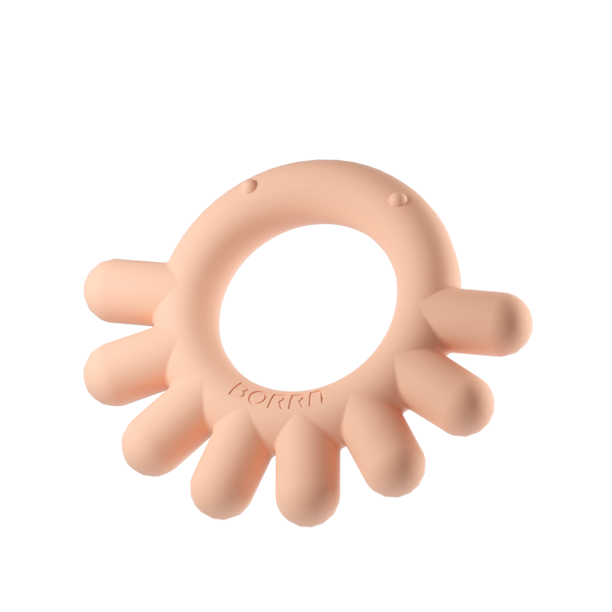 Mordedor de silicona Borrn Pulpo naranja