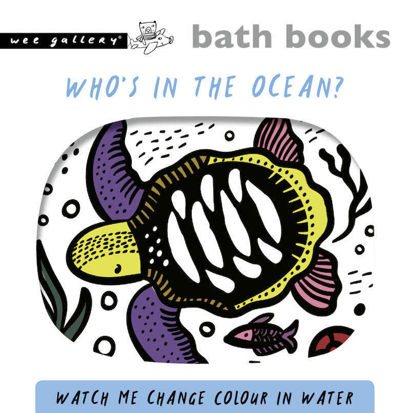 Libro para el baño para colorear de  Wee Gallery Océano