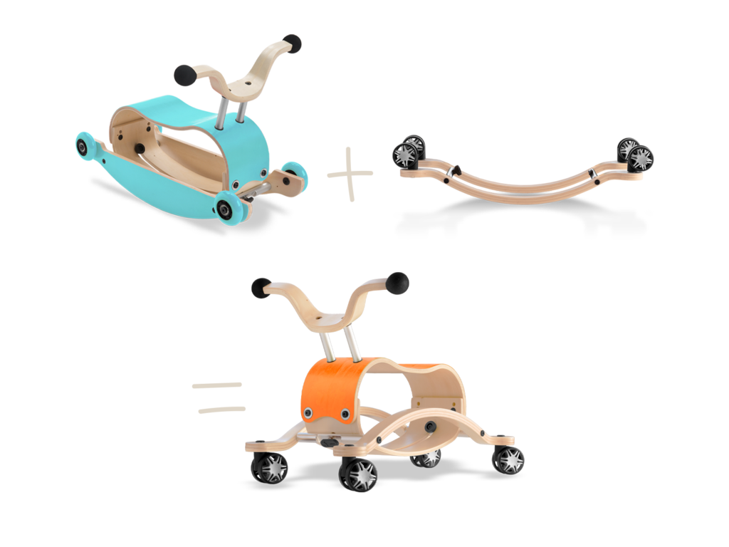 Base Racer con ruedas 360ª para Wishbone Mini Flip