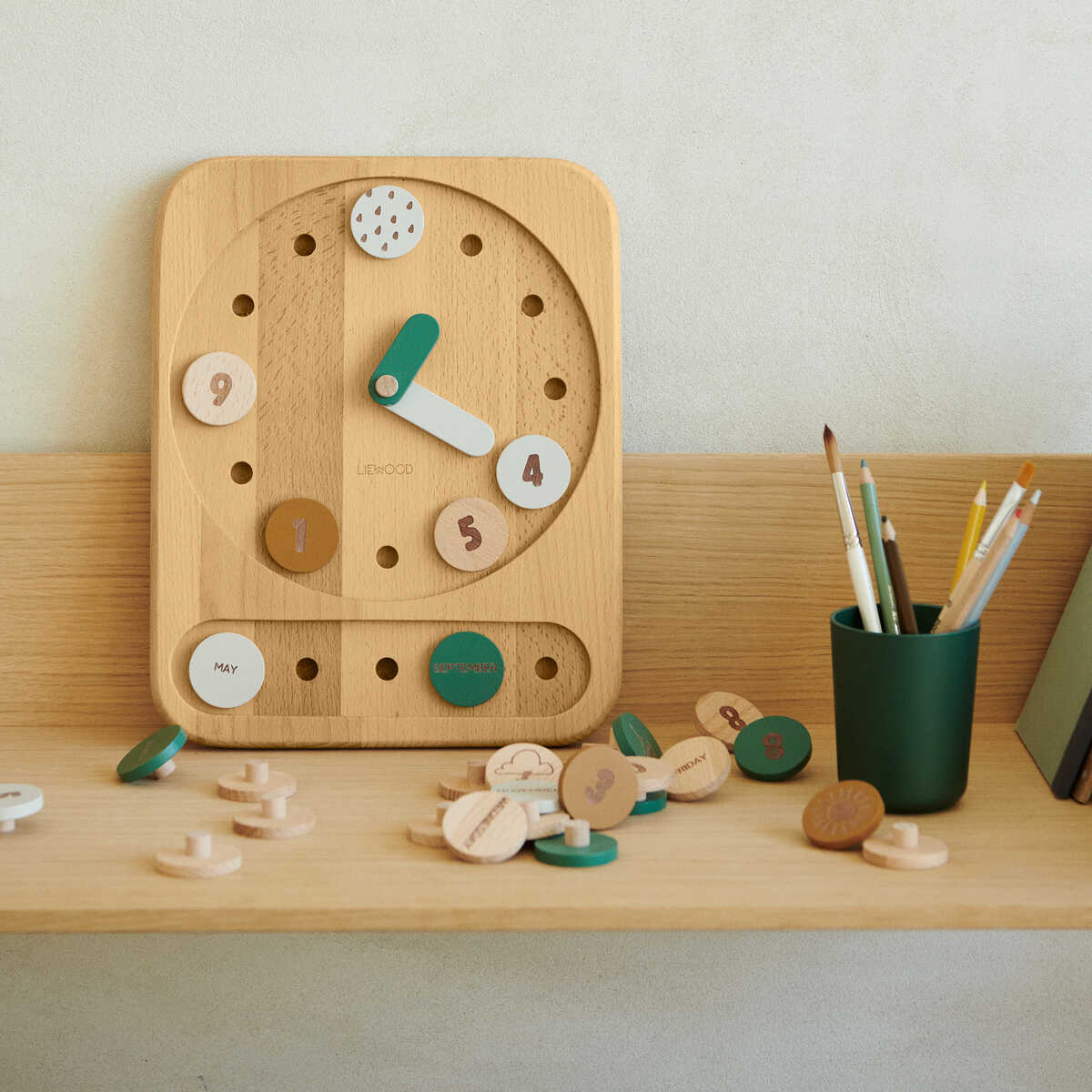 Reloj de madera Yelena rosa de Liewood