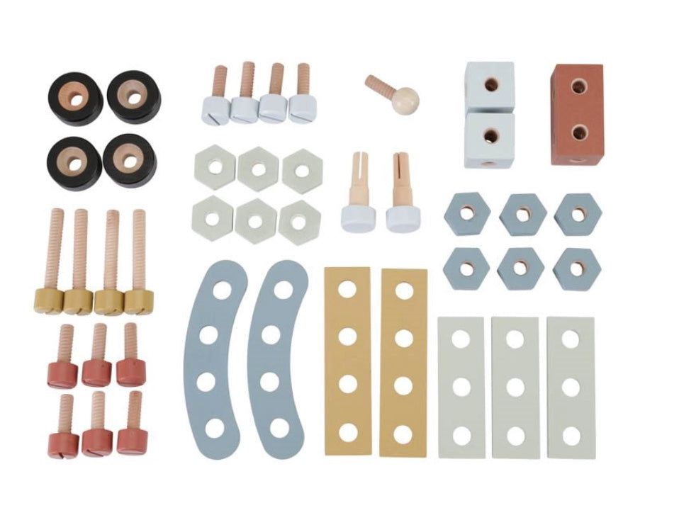 Banco de trabajo con herramientas de madera FSC Little Dutch