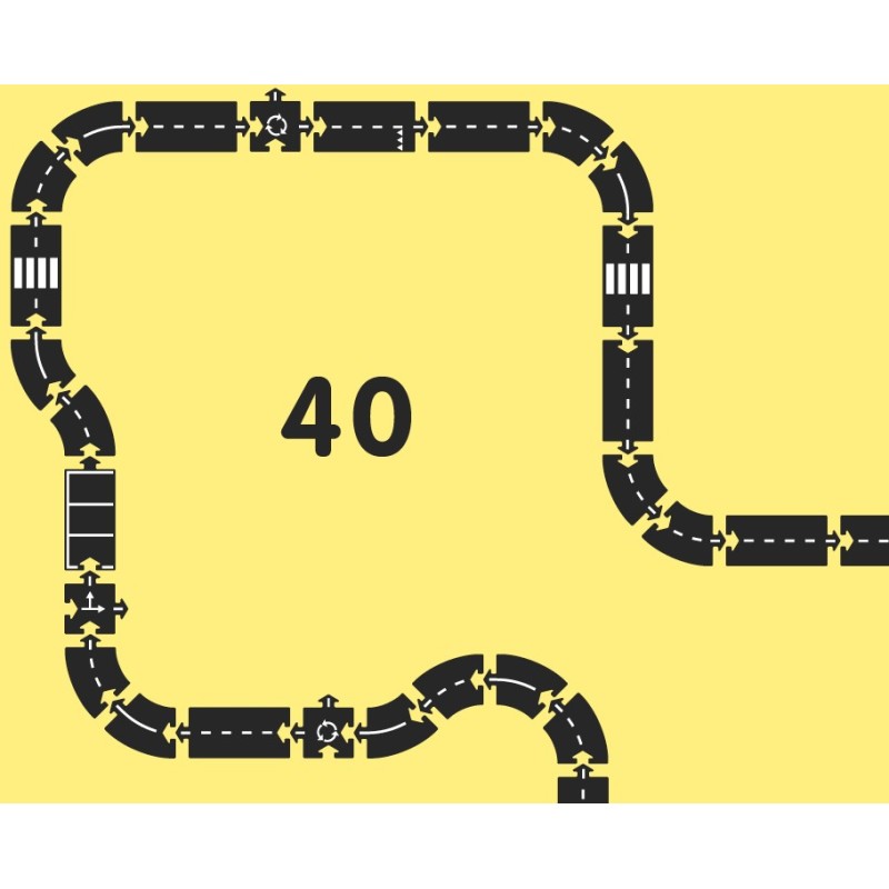King of the road- Carretera Flexible Waytoplay 40 piezas