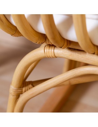 Minicuna de Ratán con colchón 90x50 Childhome