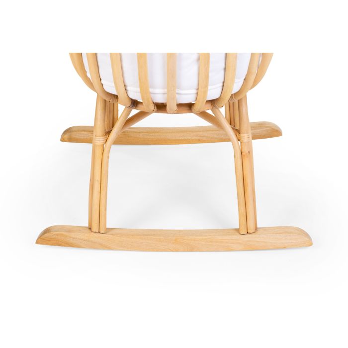 Minicuna de Ratán con colchón 90x50 Childhome