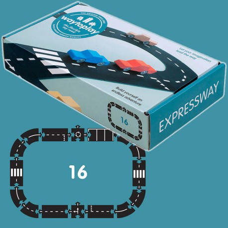 Expressway - Carretera Flexible Waytoplay 16 piezas
