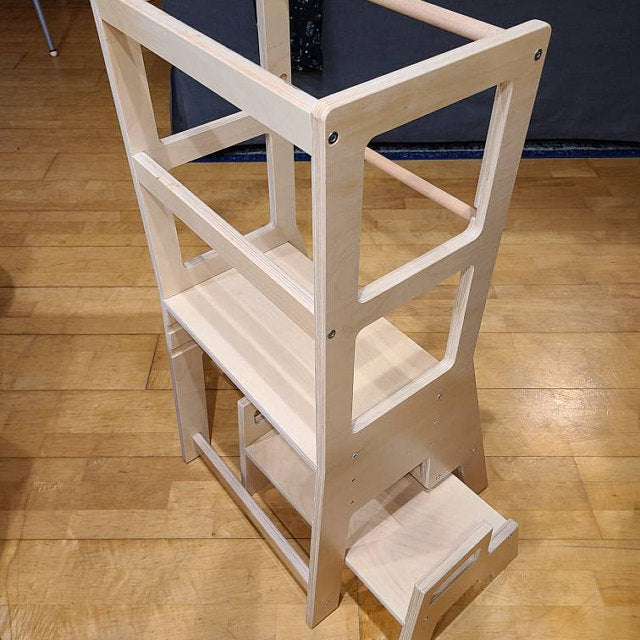 Torre de aprendizaje madera natural