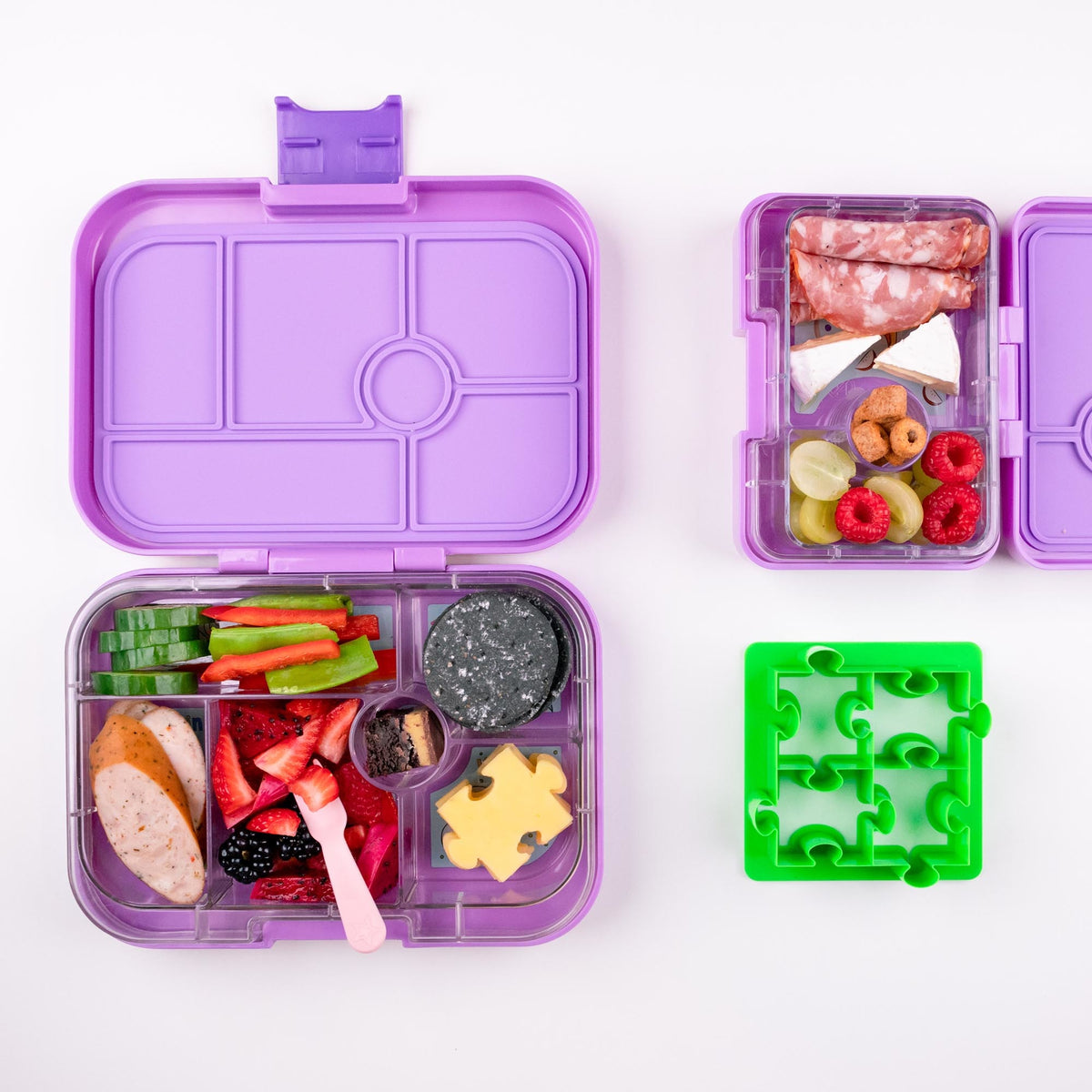 Set de 19 piezas cubiertos cortador y lunch punch Yumbox