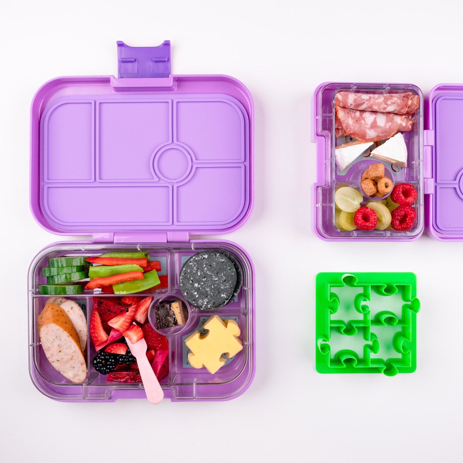 Set de 19 piezas cubiertos cortador y lunch punch Yumbox