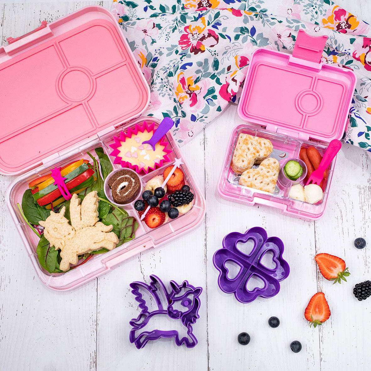 Set de 19 piezas cubiertos cortador y lunch punch Yumbox
