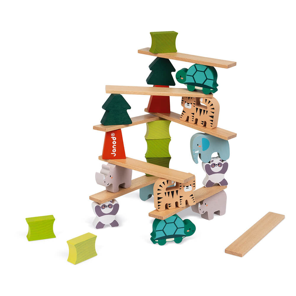 Juego de equilibrio de animales madera WWF Janod